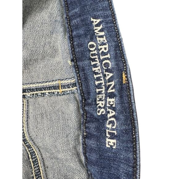 Denim & Co Dark Rinse Distressed Cut Off Denim Jean Shorts Women's Sz 12 - Picture 5 of 7